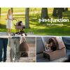 Pet Stroller Dog Pram Large Cat Carrier Travel Foldable 4 Wheels Pushchair Double