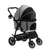 Pet Stroller Dog Pram Large Cat Carrier Travel Pushchair 4 Wheels Foldable