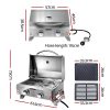 Portable Gas BBQ Grill 2 Burners with Double Sided Plate