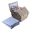 4 Person Picnic Basket Set Baskets Insulated Blanket Bag