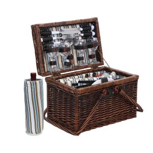 4 Person Picnic Basket Set Folding Insulated bag