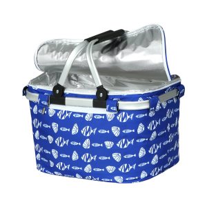 Folding Picnic Bag Basket Cooler Hamper Camping Hiking Insulated Lunch