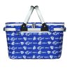 Folding Picnic Bag Basket Cooler Hamper Camping Hiking Insulated Lunch – Blue