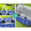 Folding Picnic Bag Basket Cooler Hamper Camping Hiking Insulated Lunch – Blue