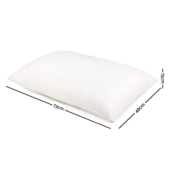 Memory Foam Pillow Bamboo Cover Twin Pack