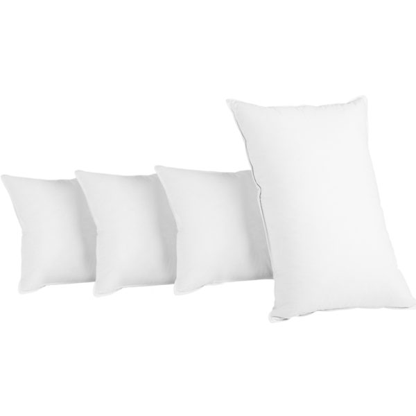 Bedding Set of 4 Medium & Firm Cotton Pillows – SINGLE