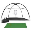 3.5M Golf Practice Net with Driving Mat Training Target Hitting Mat