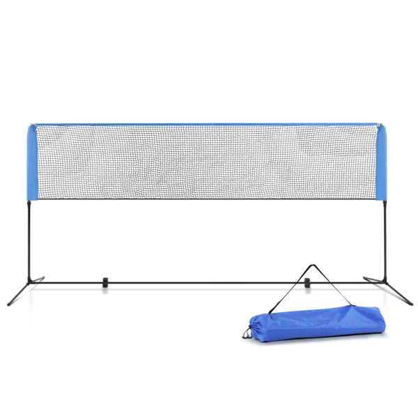 Portable Sports Net Stand Badminton Volleyball Tennis Soccer Blue – 401x103x162 cm