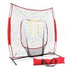 Portable Baseball Training Net Stand Softball Practice Sports Tennis