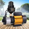 Multi Stage Water Pump Pressure Rain Tank Garden Farm House Irrigation 2000W Black Controller