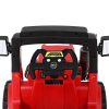 Kids Ride On Car Street Sweeper Truck w/Rotating Brushes Garbage Cans – Red