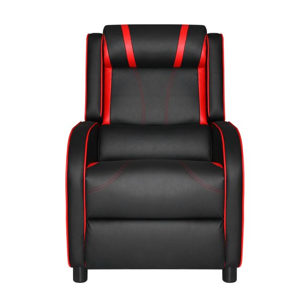 Recliner Chair Gaming Chair Leather Black Serik