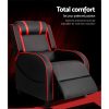 Recliner Chair Gaming Chair Leather Black Serik