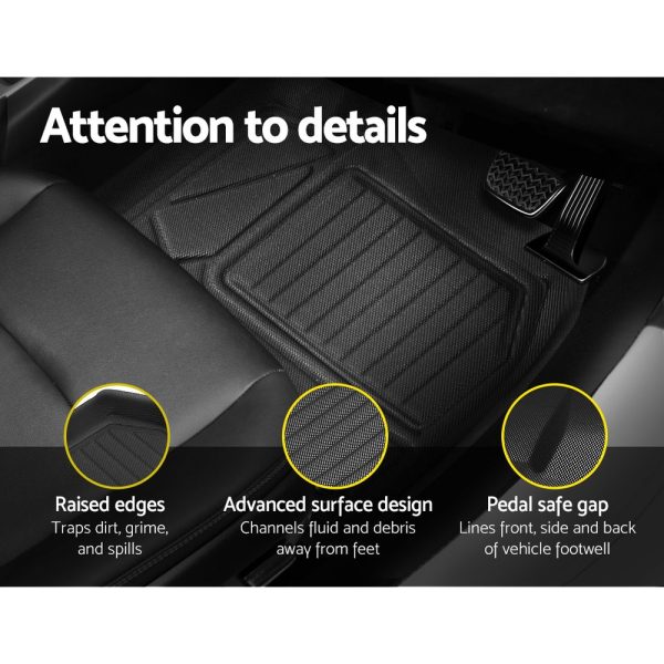 Car Rubber Floor Mats Front And Rear Compatible For Toyota RAV4 2019-2022