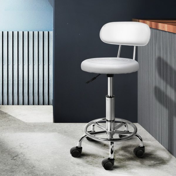 Salon Stool Swivel Chair Backrest Barber Hairdressing Hydraulic Height