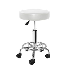 Round Salon Stool PU Swivel Barber Hair Dress Chair Hydraulic Lift