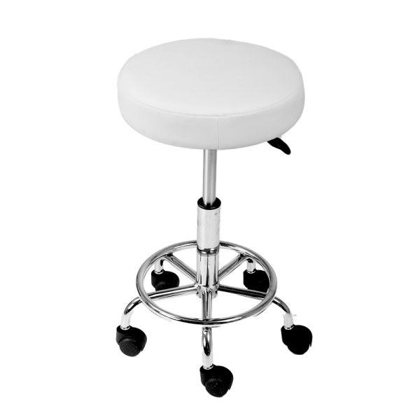 Round Salon Stool PU Swivel Barber Hair Dress Chair Hydraulic Lift