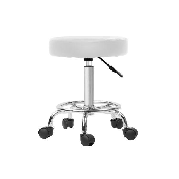 Round Salon Stool PU Swivel Barber Hair Dress Chair Hydraulic Lift