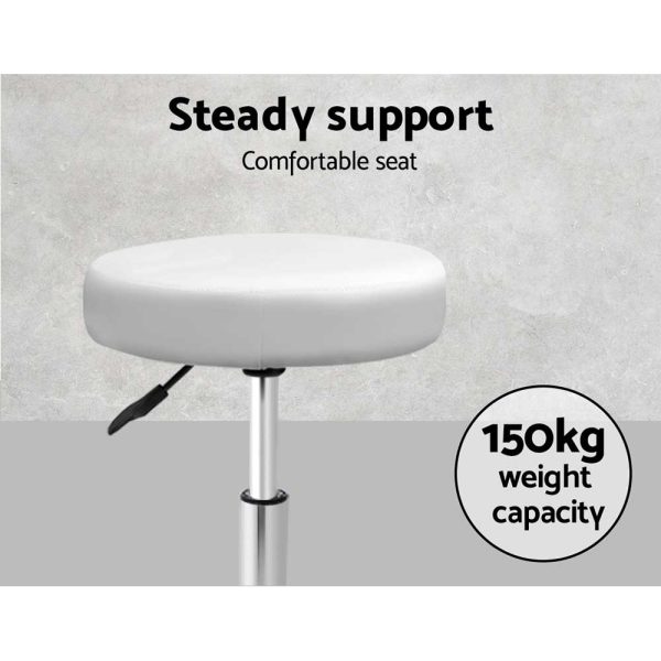 Round Salon Stool PU Swivel Barber Hair Dress Chair Hydraulic Lift