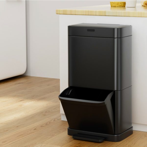 70L Motion Sensor Bin Pedal Bins Automatic Black