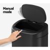 82L Motion Sensor Bin Rubbish Automatic Black