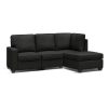 Ammon Sofa Lounge Set Modular Chaise Chair Suite Couch Dark Grey – 4 Seater