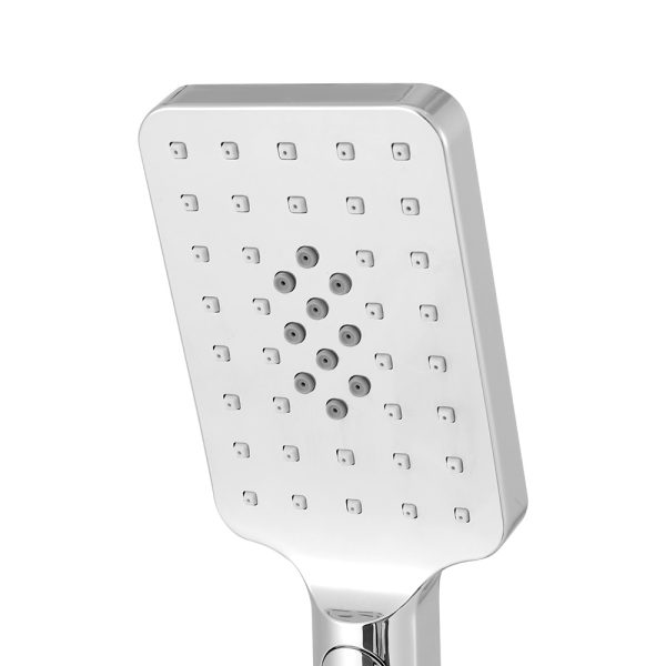 Handheld Shower Head 3.1” High Pressure 3 Spray Modes Square Chrome