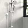 Handheld Shower Head Wall Holder 4.7” High Pressure Adjustable 3 Modes Chrome