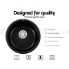 Stone Kitchen Sink Round 430MM Granite Under/Topmount Basin Bowl Laundry – Black