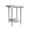 430 Stainless Steel Commercial Kitchen Bench – 76x76x89 cm, Without wheel