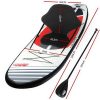 Stand Up Paddle Boards SUP 11ft Inflatable Surfboard Paddleboard Kayak – Black and White and Red