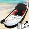 Stand Up Paddle Boards SUP 11ft Inflatable Surfboard Paddleboard Kayak – Black and White and Red