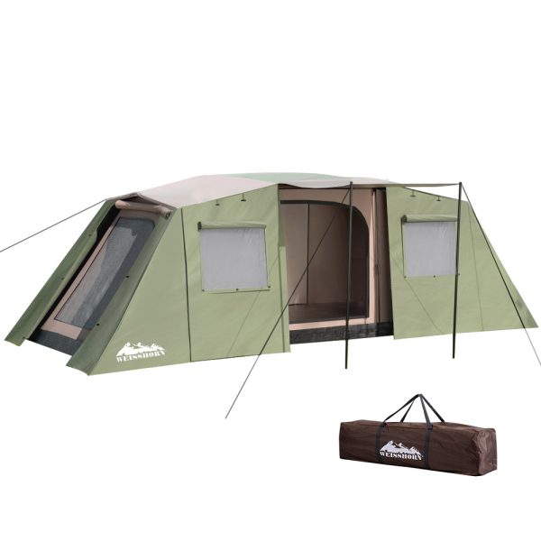 Instant Up Camping Tent 10 Person Outdoor Family Hiking Tents 3 Rooms