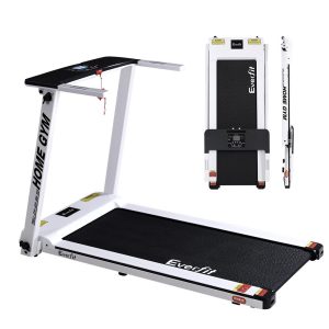 Electric Treadmill Home Gym Exercise Running Machine Fitness Equipment Compact Fully Foldable 420mm Belt – White