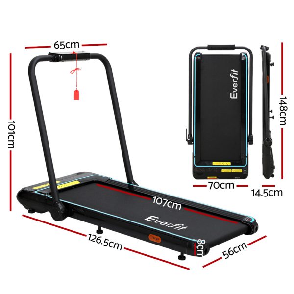 Treadmill Electric Walking Pad Under Desk Home Gym Fitness 420mm Remote