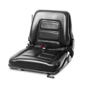 Tractor Seat with Armrest Forklift Excavator Bulldozer Universal Suspension Backrest Truck Chair black