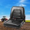 Tractor Seat with Armrest Forklift Excavator Bulldozer Universal Suspension Backrest Truck Chair black – Without Armrest