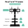 TV Stand Mount Bracket for 32″-70″ LED LCD 3 Tiers Storage Floor Shelf