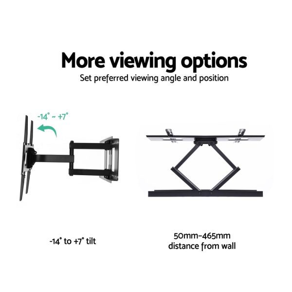 TV Wall Mount Bracket for 32″-70″ LED LCD Full Motion Dual Strong Arms