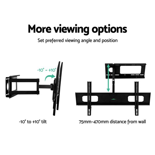 TV Wall Mount Bracket for 32″-70″ LED LCD TVs Full Motion Strong Arms