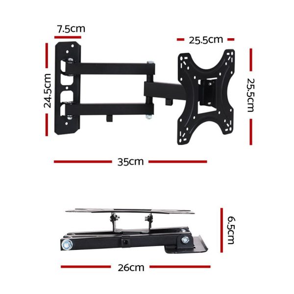 TV Wall Mount Bracket for 17″-42″ LED LCD TVs Full Motion Strong Arms