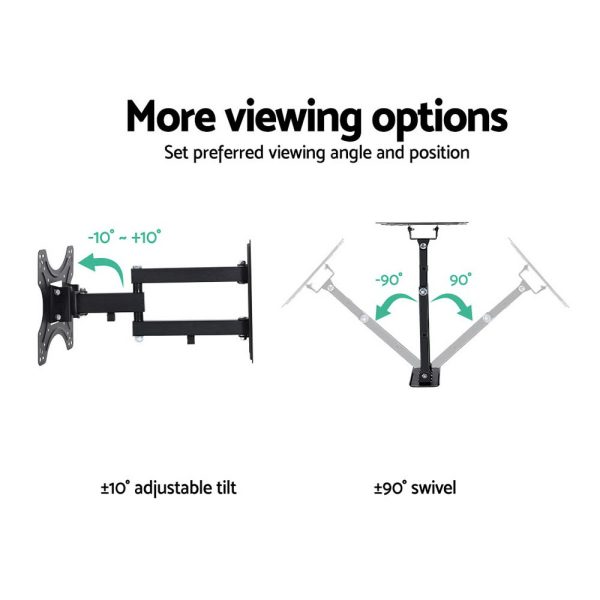 TV Wall Mount Bracket for 17″-42″ LED LCD TVs Full Motion Strong Arms