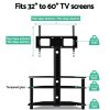 TV Stand Mount Bracket for 32″-60″ LED LCD 3 Tiers Storage Floor Shelf