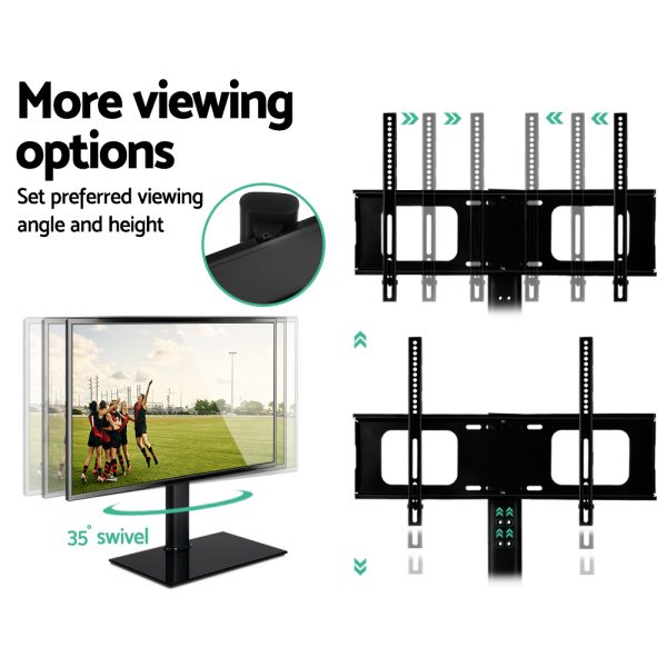 TV Stand Mount Bracket for 32″-70″ LED LCD Swivel Tabletop Desktop Plasma