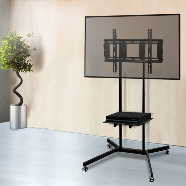 Mobile TV Stand for 32″-65″ TVs Mount Bracket Portable Shelf Trolley Cart