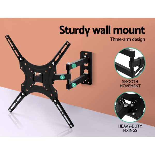 TV Wall Mount Bracket for 24″-50″ LED LCD TVs Full Motion Strong Arms