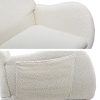 Rocking Chair Armchair Pillow Boucle White