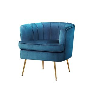 Armchair Lounge Accent Chair Armchairs Sofa Chairs Velvet Couch – Navy Blue