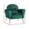 Armchair Lounge Chair Accent Armchairs Chairs Sofa Cushion Velvet – Green