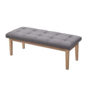 Ottoman Bench 120cm Foot Stool Linen Grey